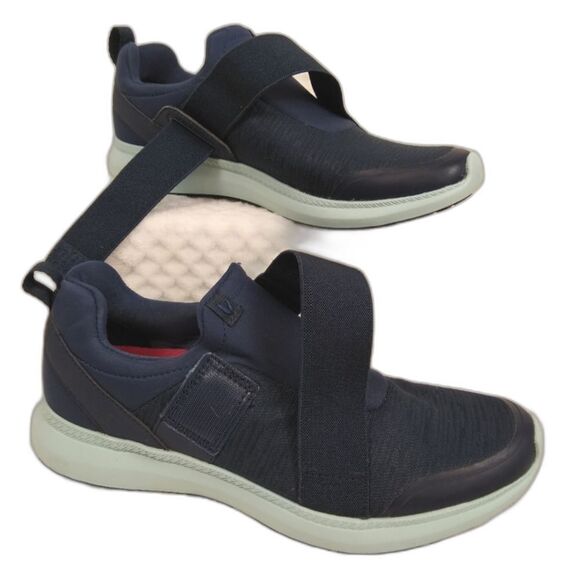 Vionic Navy Blue Marlene Pro Service Slip Resistant Sneakers Velcro 8 1/2 WIDE - Picture 4 of 13